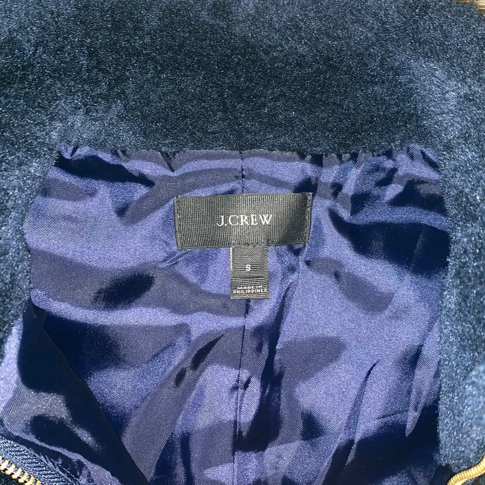 J Crew Navy Blue Fur Vest size small - Picture 6 of 8